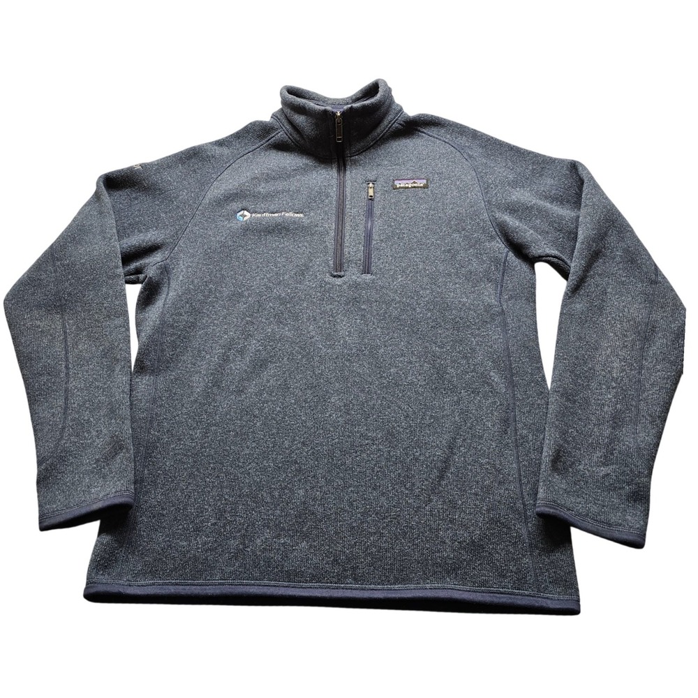 Patagonia Better Sweater 1/4 Zip Pullover Mens M Navy Blue Hiking 25522FA16